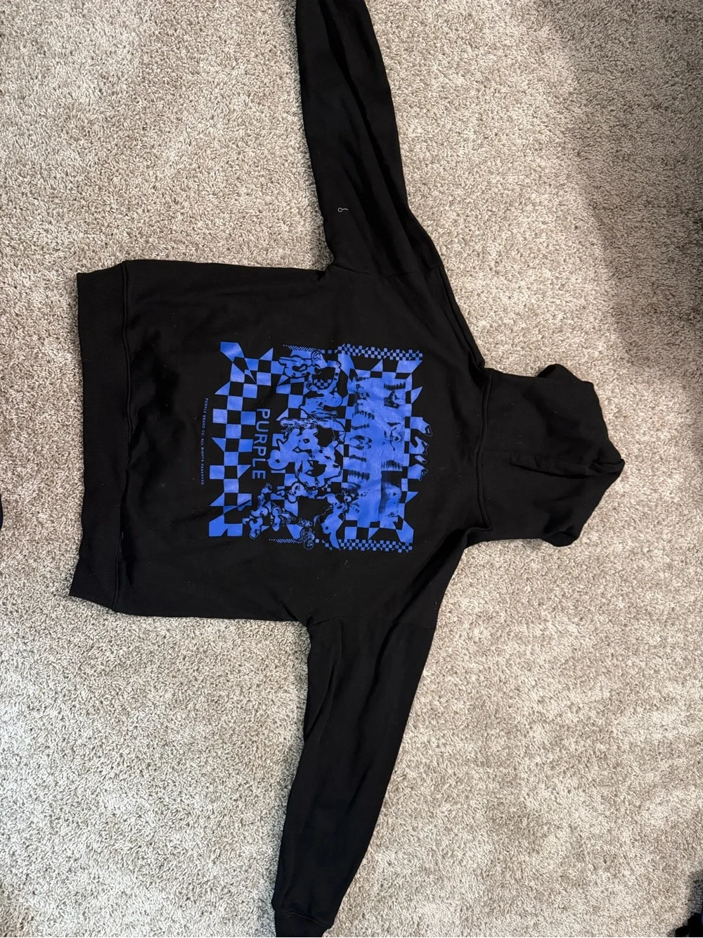 Purple brand hoodie black and blue